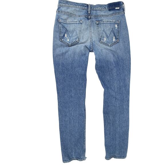MOTHER Denim - Mother Superior The Flirt Cold Feet Frayed Distressed Denim Jeans Sz 28 Ankle